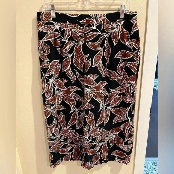 Apt 9 Size Large Wide Leg Light Weight Cropped Lounging 100% Rayon Pants - Picture 1 of 7